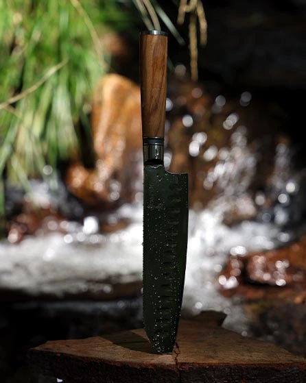 Japoński nóż Santoku ze stali damasceńskiej