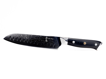 Nóż Santoku Aka Tori ze stali damasceńskiej 7" - Osaka Pro