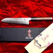 Nóż Santoku Aka Tori ze stali damasceńskiej 7" - Tokyo Hammer