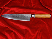 Nóż Szefa Kuchni Aka Tori ze stali damasceńskiej 8" - Kyoto Olive