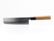 Nóż Nakiri do warzyw Aka Tori ze stali damasceńskiej 7" - Tokyo Hammer