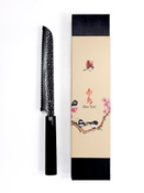 Nóż do chleba Aka Tori ze stali damasceńskiej 8" - Tokyo Black