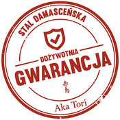 Nóż Santoku z grawerem Aka Tori ze stali damasceńskiej 7" - Kyoto Olive