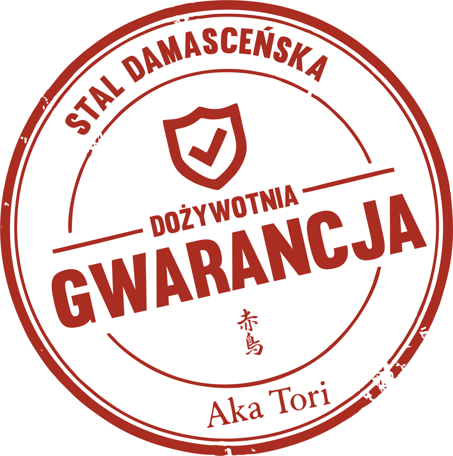 Nóż Santoku Aka Tori ze stali damasceńskiej 7" - Tokyo Black