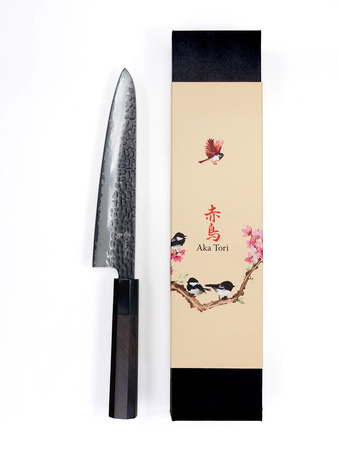 Nóż szefa kuchni Aka Tori ze stali damasceńskiej 8" - Tokyo Black