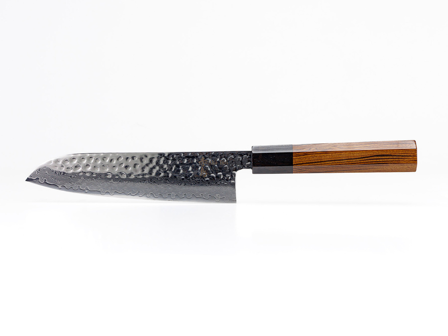 Nóż Santoku Aka Tori ze stali damasceńskiej 7" - Tokyo Hammer